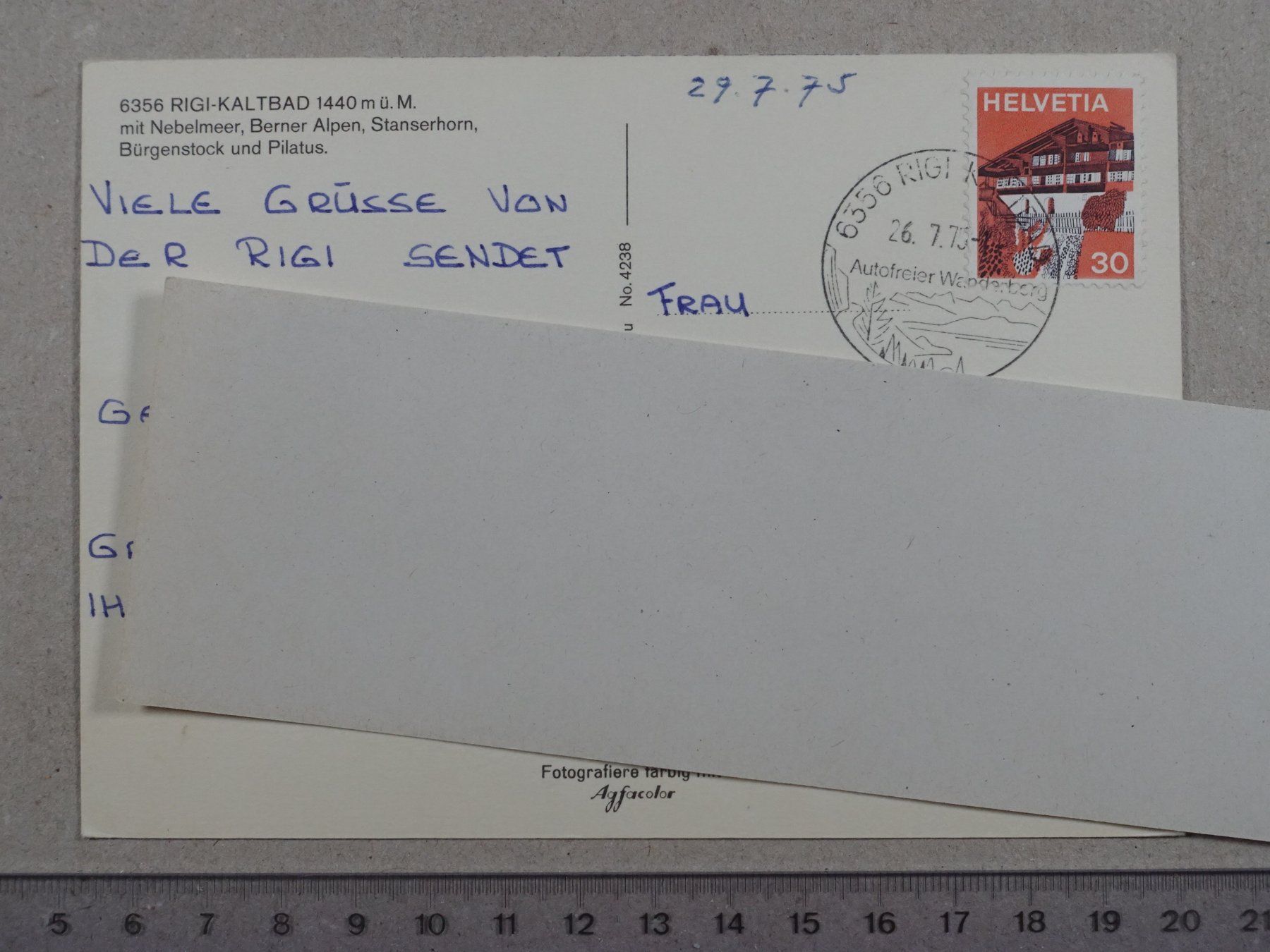 Cartoline postali: Rigi Kaltbad, 1975 – Usato da Lenzburg venduto da fh1 1