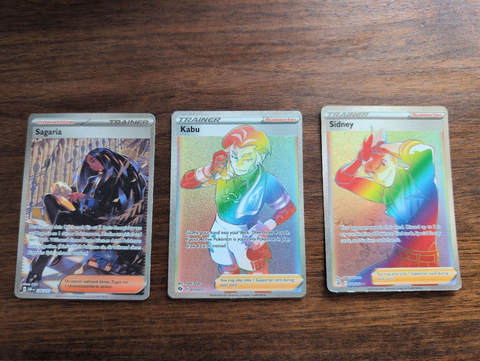 Pokémon Carte collezionabili: 3 Pokemon Karten Sagaria Kabu Sidney Trainer Set – Usato da Bern venduto da monbijou09