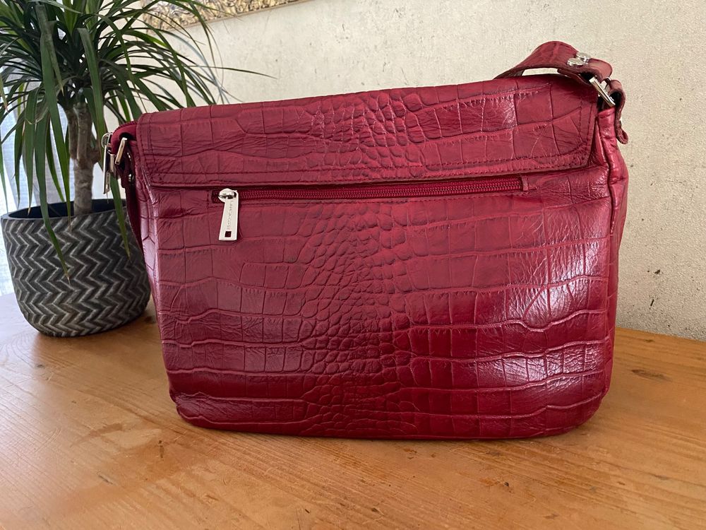 Sac lancaster outlet rouge croco