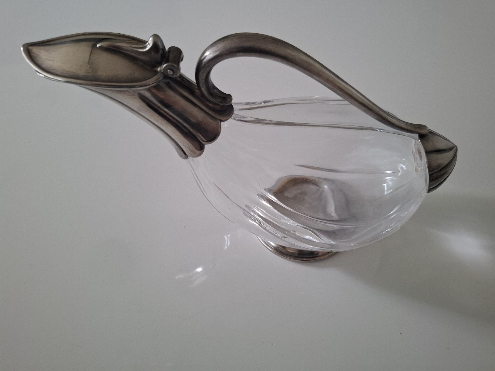 Caraffe: Weinkaraffe aus Kristallglas Versilbert – Usato da St.Gallen venduto da bpeter01