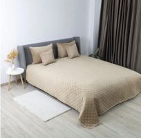 Tagesdecke VELURE 220*240 cm Beige (ohne Dekokissen)