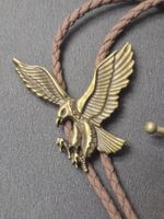 8) Bolo-Tie Westernkrawatte Adler Flying Eagle Bronze Neu