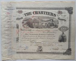 Aktie USA: THE CHARTIERS Railway Company, Pennsylvania 1882
