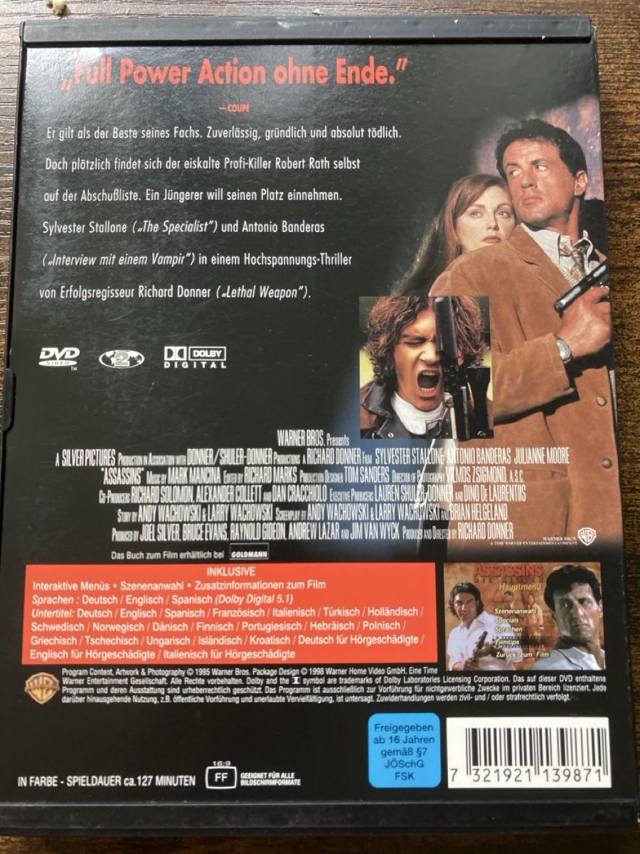 Tutti i DVDs: Assassins DVD – Usato da Glarus venduto da Jhuber78 1