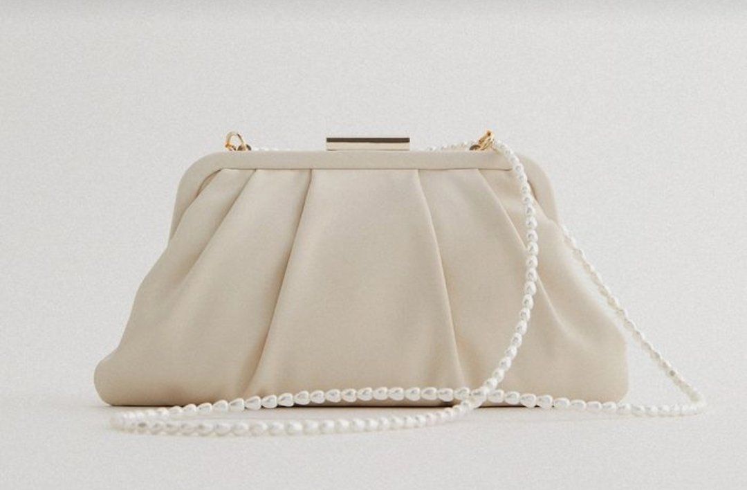 Zara Borse da donna: Zara Elegante Abendtasche mit Perlenkette Lederoptik – Usato da Erlinsbach SO venduto da ULIKH