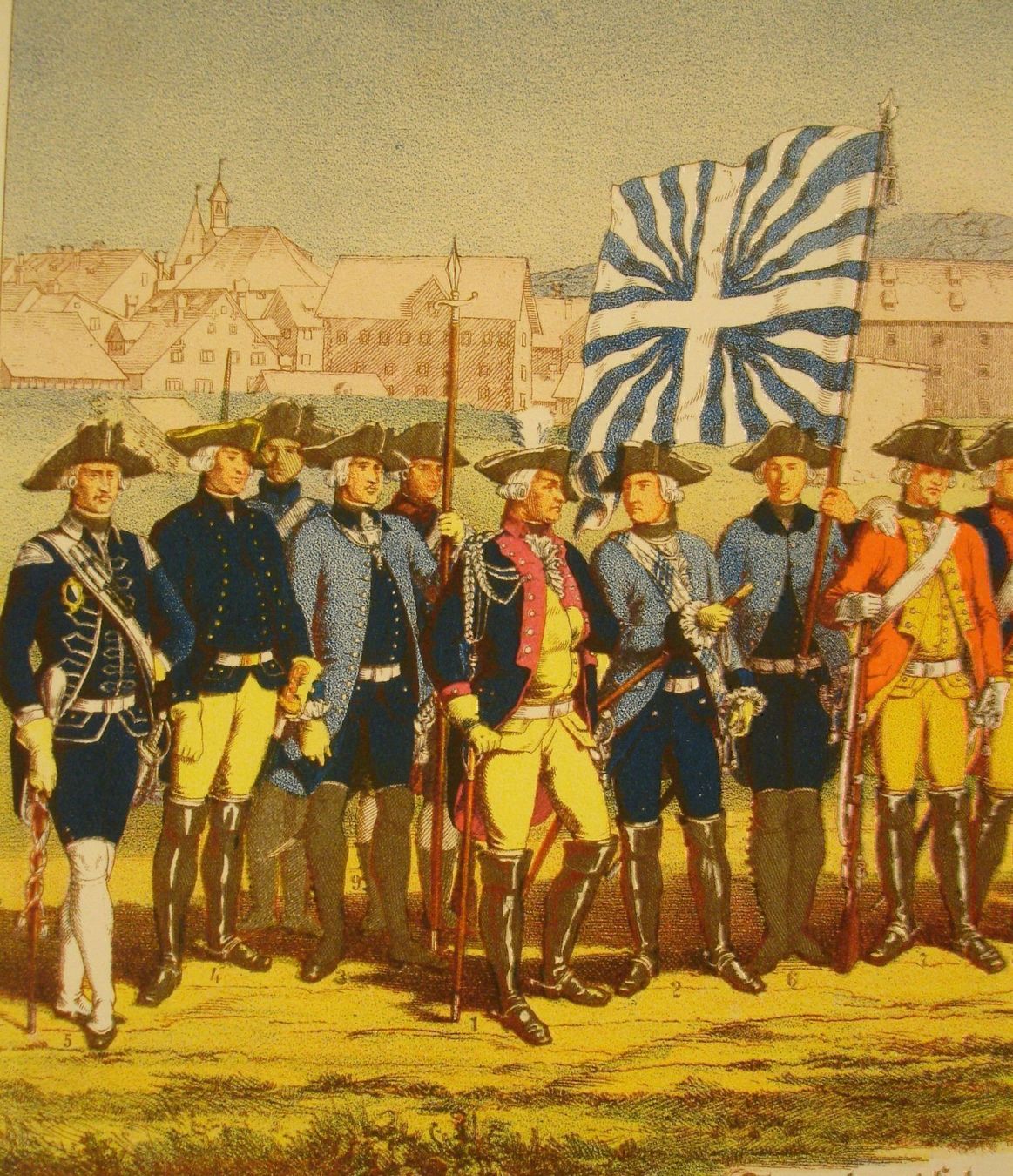 Grafica & Litografie: ZÜRICH, MILITÄR, FARBLITHOGRAPHIE 1867 – Usato da Grüningen venduto da Kartensammler 3