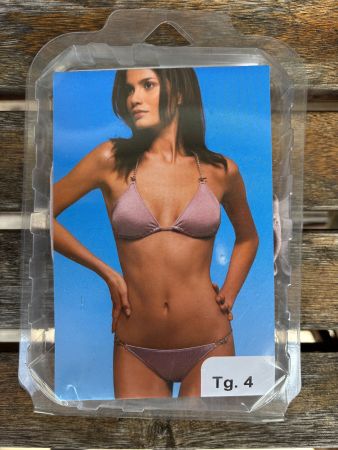Bikini made in Italy - Altrosa mit Goldkette - Gr. 36