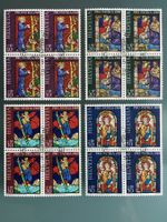 4 Viererblöcke 1969 Pro Patria Kunsthandwerk Ersttagsstempel