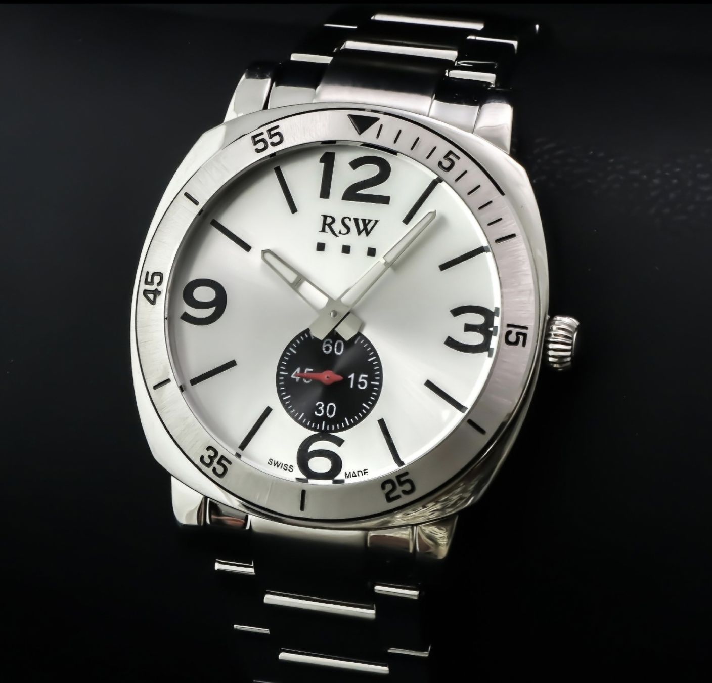 Montre Automatique Pour Homme RSW Romeo – Réf. RSWA154-BB-5, Boîtier Noir 42 Mm, Suisse