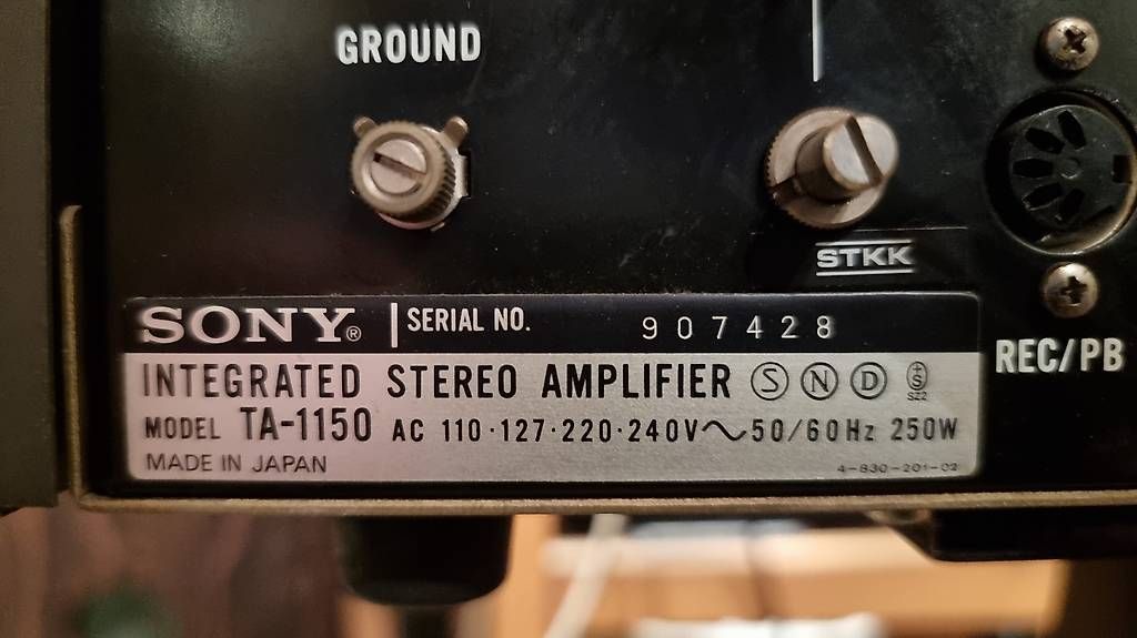 Amplificatori: Revidierter SONY TA-1150 – Usato da Schöfflisdorf venduto da Silvervintage.CH 3