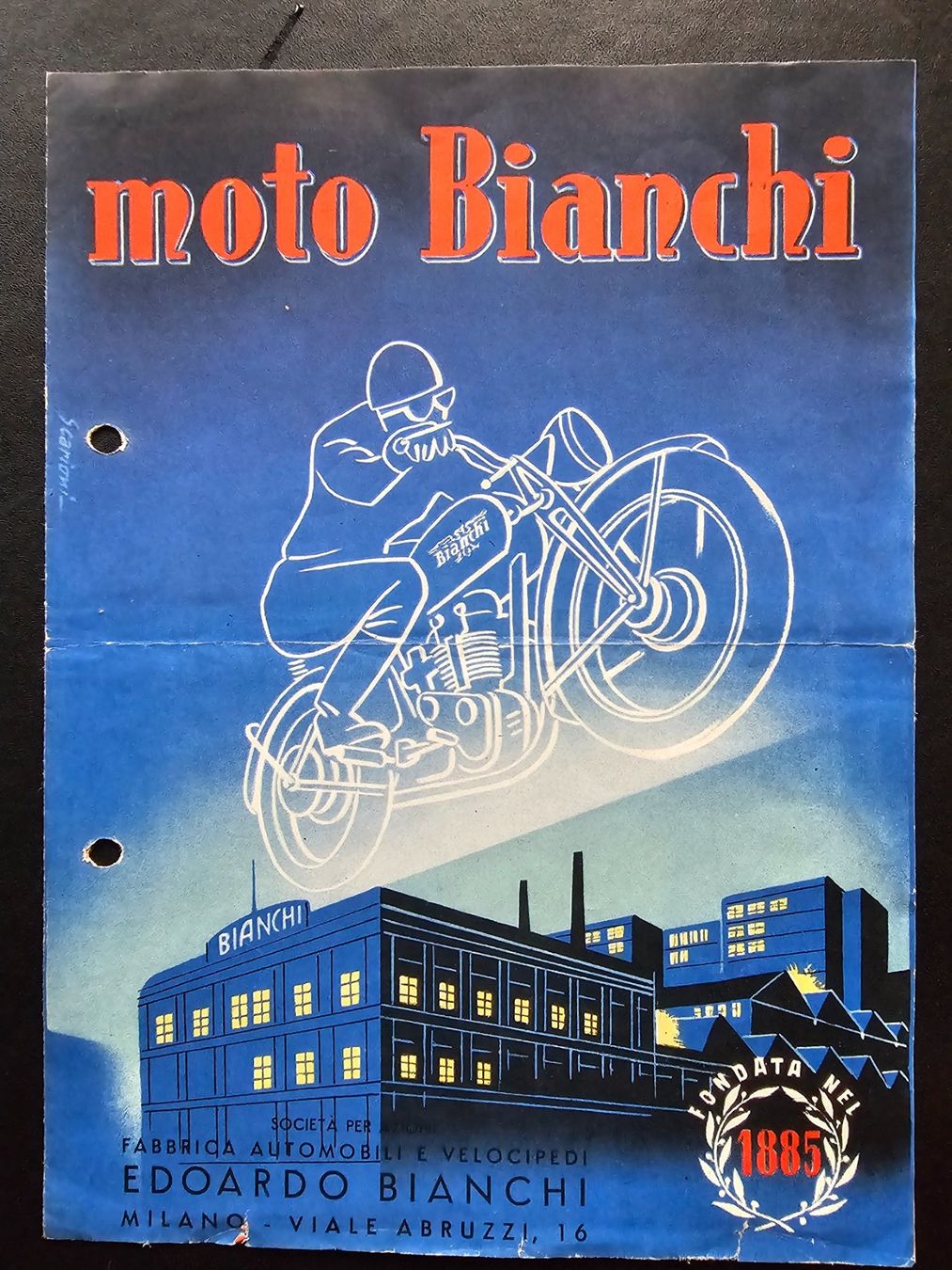 Documenti: Moto Bianchi Prospekt – Usato da Stein AG venduto da Zantico