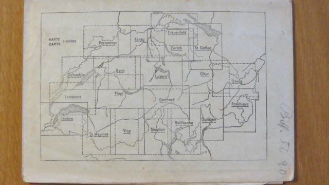 Landkarten & Atlanten: LAUSANNE 1912 Manöver Armee Manoeuvres – Gebraucht aus Krattigen von markus63 1