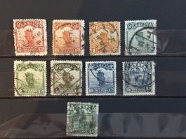 Timbres République de Chine 9 timbres navires