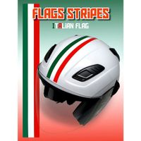 Italia Italy Tricolore 3x33cm Aufkleber Sticker (Art. 6100)