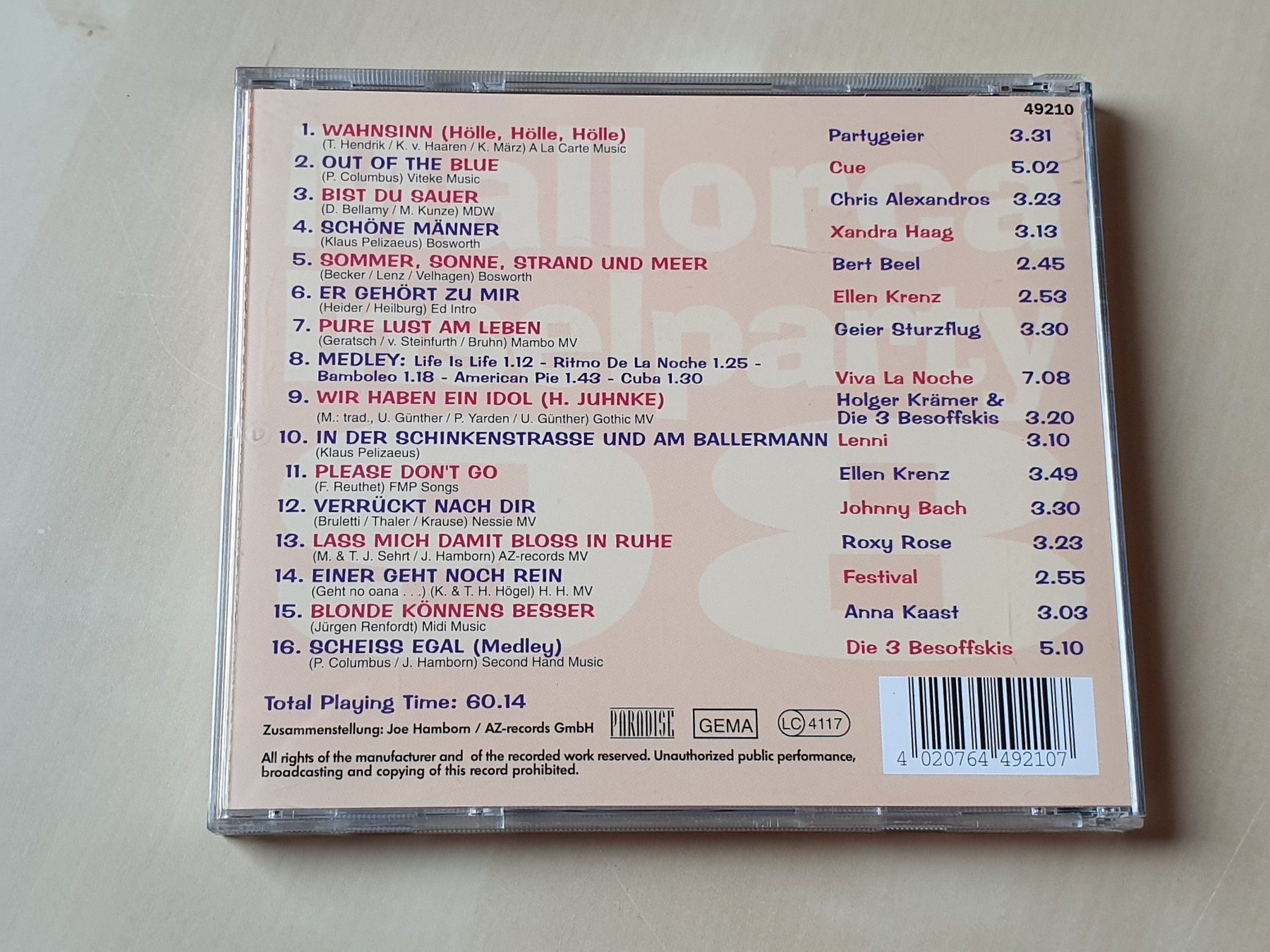 CD: Mallorca Insel Party 98 – Usato da Stansstad venduto da collectorsshop 1