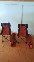 Kinder Campingstühle 2er Set rot/schwarz mit Tragetasche