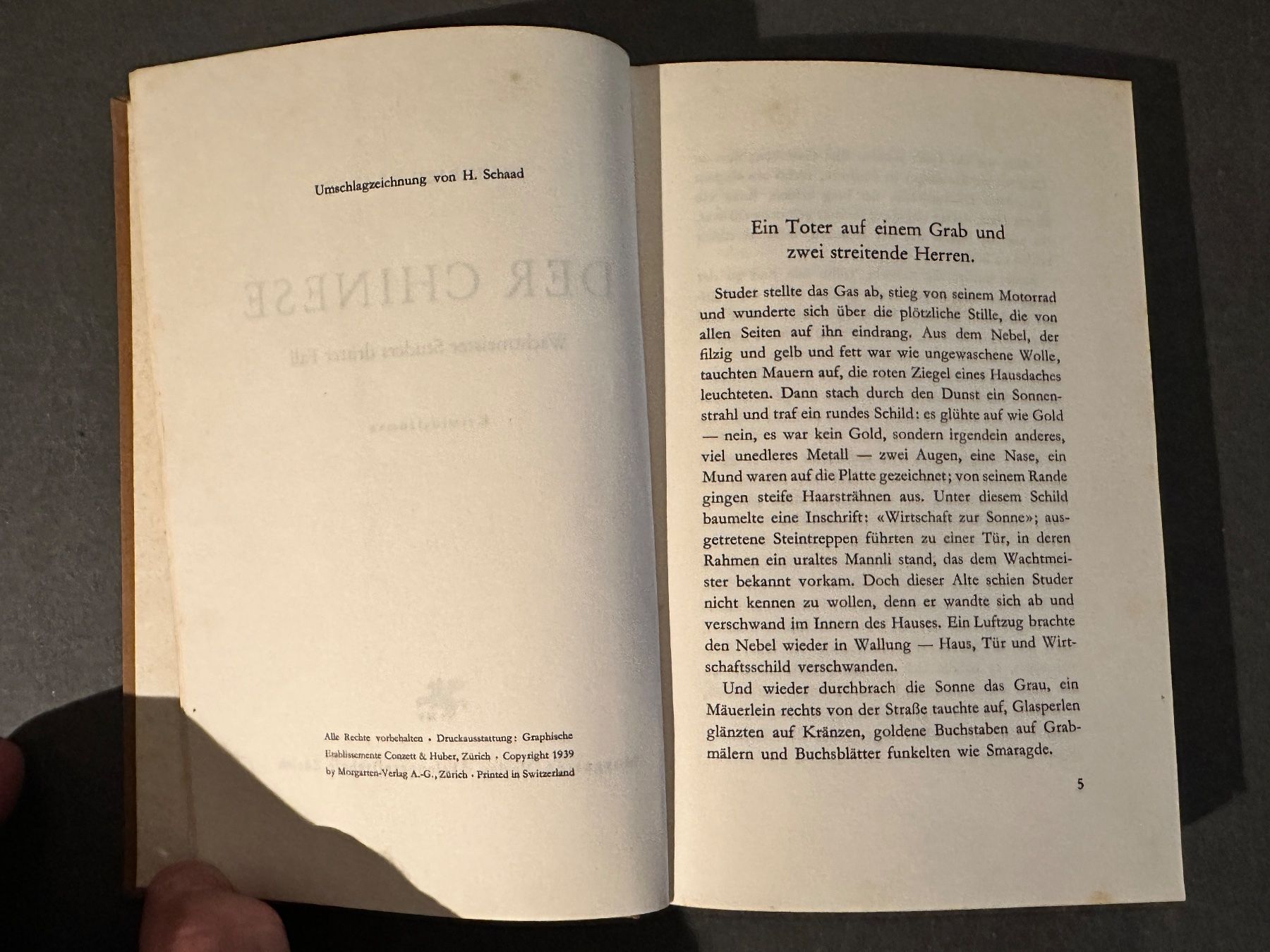 Bücher: Friedrich Glauser: Der Chinese. 1939 – Gebraucht aus Zürich von allp 2