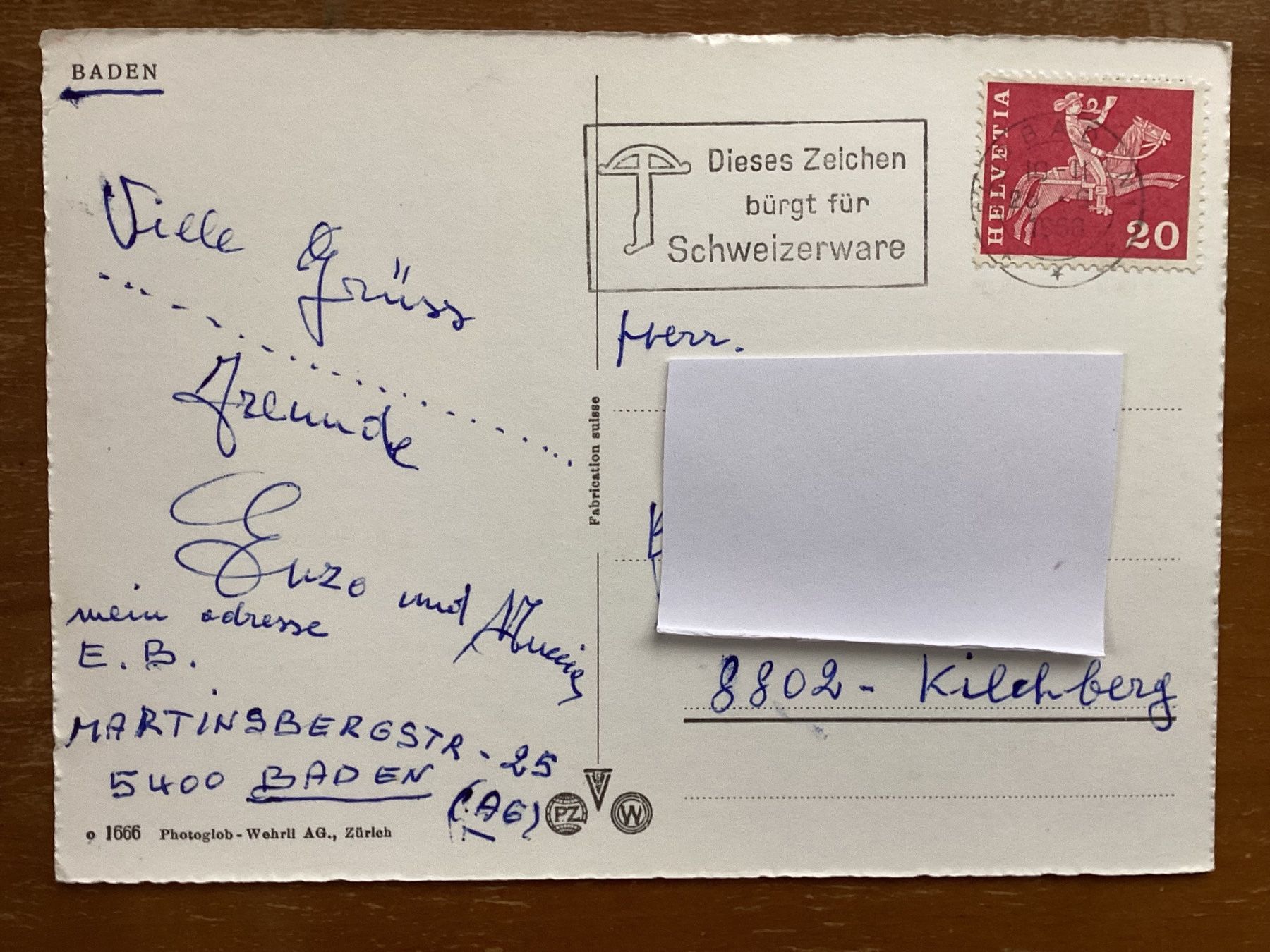 Cartes postales: AK Baden 1968 – D'occasion à Zürich par tol_b7c7 1