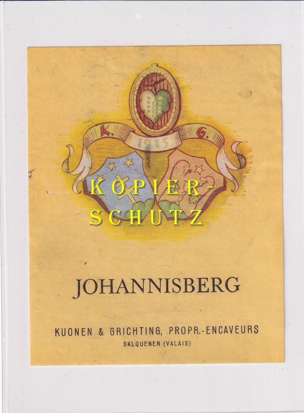 Carta: Etikette - Johannisberg /bd – Usato da Hombrechtikon venduto da Rudolf07