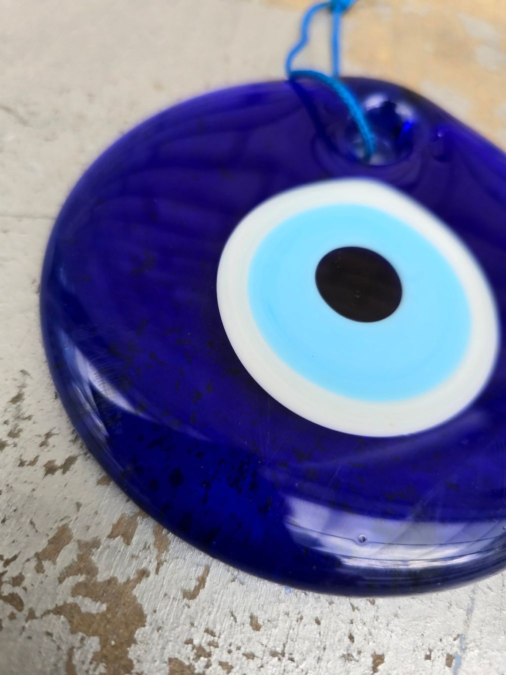 Bicchieri: Glas: Deko-Auge blau – Usato da Romanshorn venduto da Rachacha 1