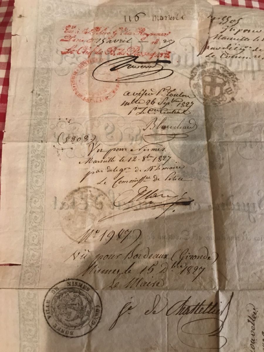 Dokumente: Ancien document officiel Genève 1827 – Defekt aus Genève von  8