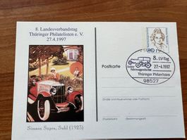 Deutschland Suhl Simson SupraSonderstempel Karte1997 (E1646)