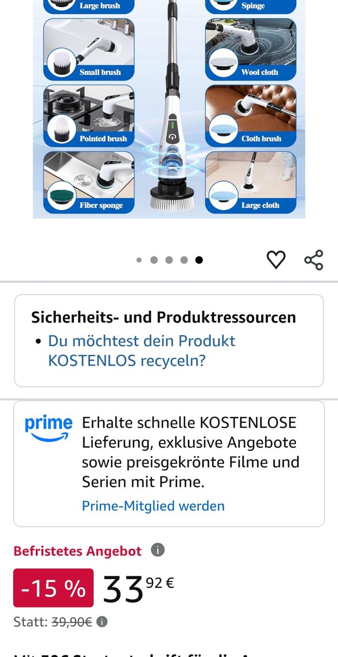 Sonstiges für Haushalt & Wohnen: Elektrische Reinigungsbürste – Neu und originalverpackt aus Zuchwil von mag_mdx5 3