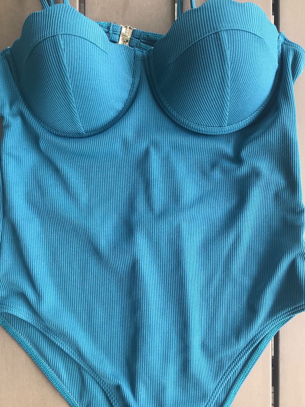 Costumi da bagno & Bikini: Badekleid Petrol Feinripp, Gr. M – Nuovo (secondo la descrizione) da Ebnat-Kappel venduto da Molton 1