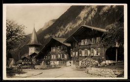 AK Meiringen, Ortspartie mit Blick nach der Kirche