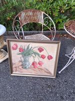 Tulpen im Blumentopf. Bild (Rahmen 70cmx56,5cm) S