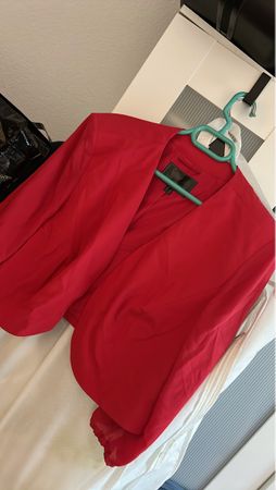 Edle rote Business Jacke Gr. 48 - Perfekt für den Sommer