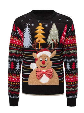 Pull de Noël renne musical et lumineux, magnifique, NEUF
