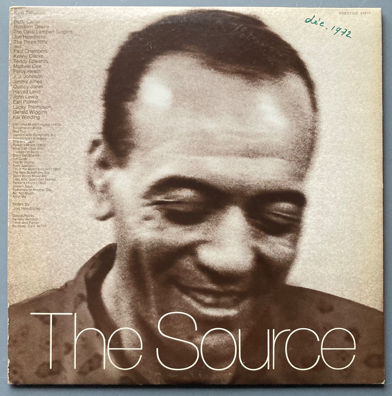 Schallplatten: KING PLEASURE - THE SOURCE – Gebraucht aus Poliez-Pittet von Newtown-Records 1