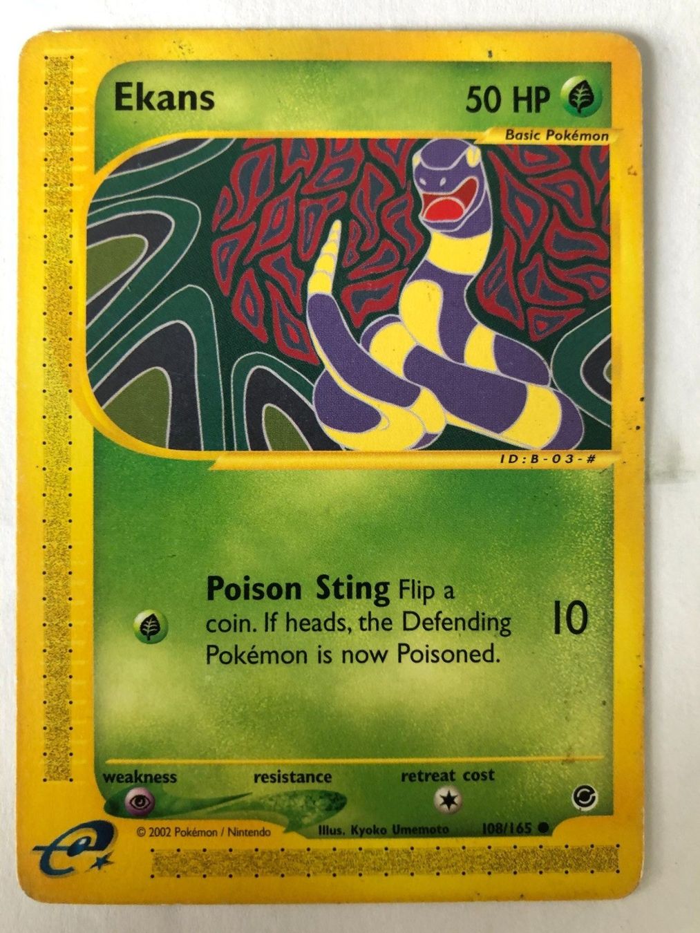 Pokémon Carte collezionabili: Ekans - Expedition - Pokemon – Usato da Nussbaumen AG venduto da Bika-Shop