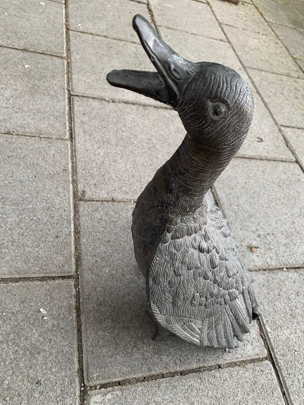 Sculture & Statue: Skulptur Gartendeko einer Ente oder Gans, wohl Bronze – Usato da Wallisellen venduto da zappenduster 7