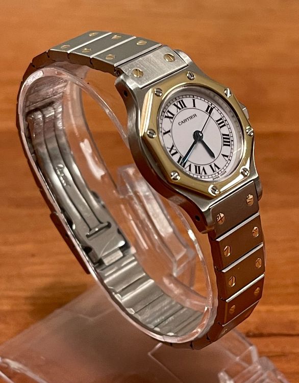 CARTIER SANTOS RONDE PM OR/AC AUTOMATIQUE 0907 inkl Revision (D