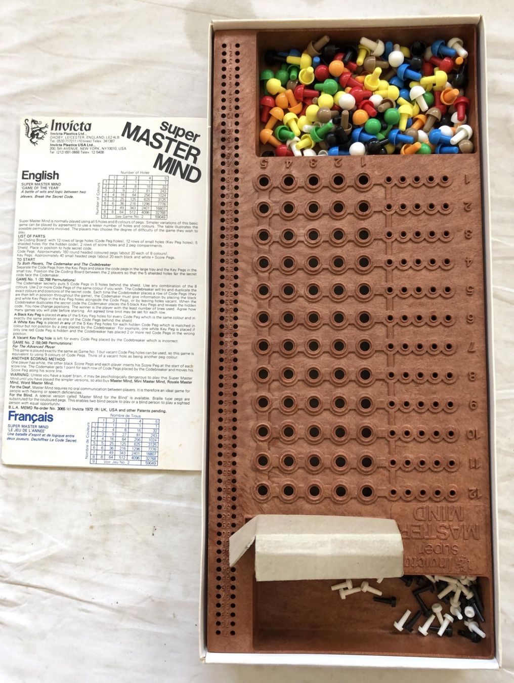 Invicta Giochi: SUPER MASTERMIND - Invicta - 1972 – Usato da Schaffhausen venduto da durruti 1