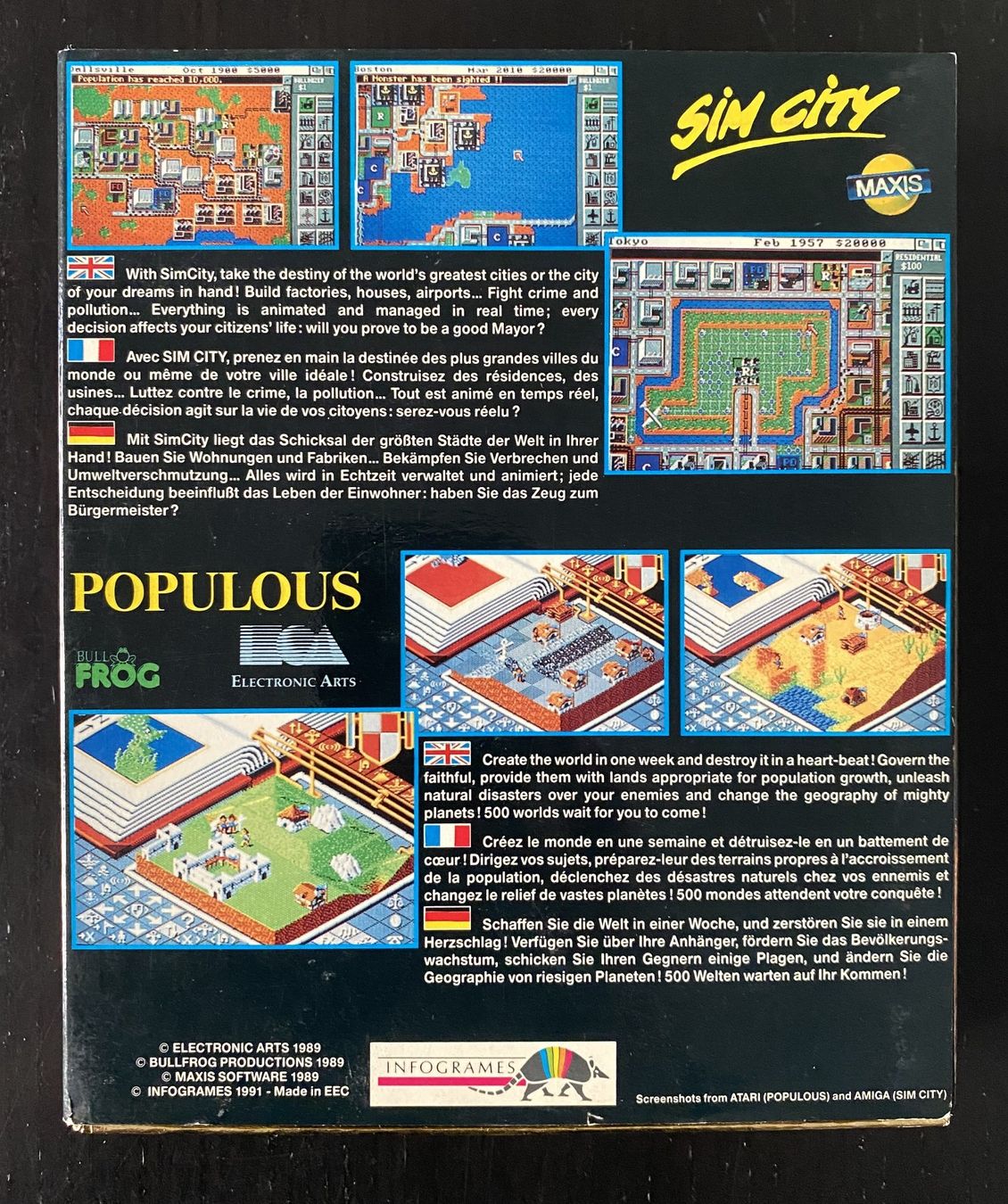 Giochi: Sim City Populous PC CiB – Usato da Basel venduto da IndianaJones 1
