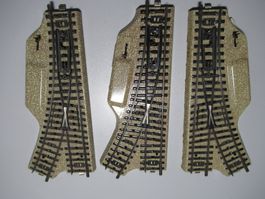 3 x Handweichen. 1 x 5122 und 2 x 5123 von Märklin.