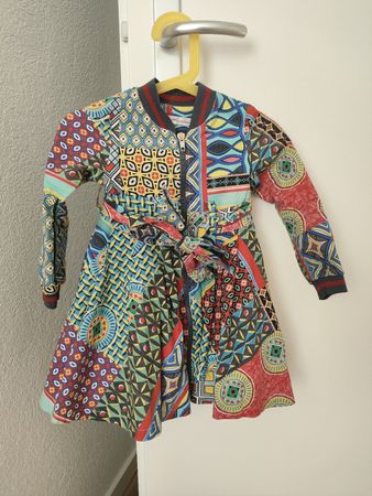 Pan con Chocolate Dress Size 2 years Vibrant Patchwork Sprin