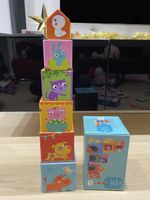 Jeu d’empilage bébé dès 18 mois ferme / animaux / maison