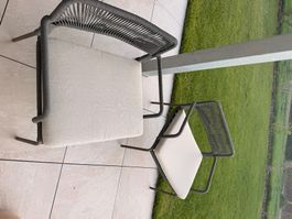 Cailin-Sessel aus grünem Cord Loungstühle für Garten