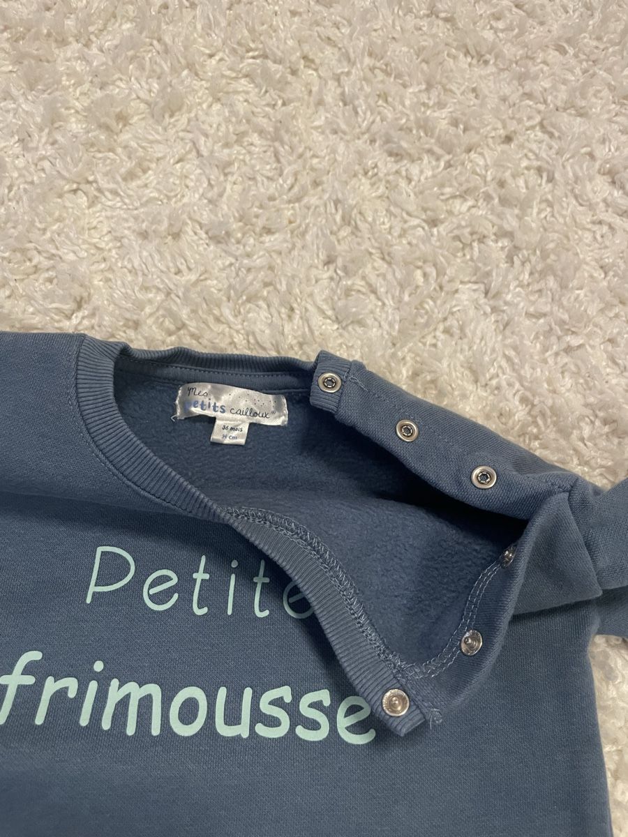 Maglioni & Felpe: Sweat-shirt bleu taille 36 mois – Usato da Versoix venduto da Pti-pois 1