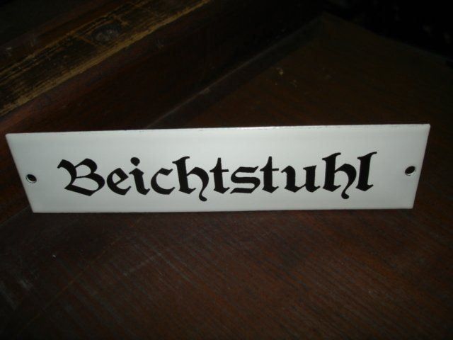 Insegne: BEICHTSTUHL EMAILSCHILD – Nuovo (secondo la descrizione) da Reinach AG venduto da Huckleberrysix 2