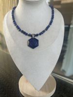 Lapis Lazuli Halskette mit Lapislazuli Anhänger 
