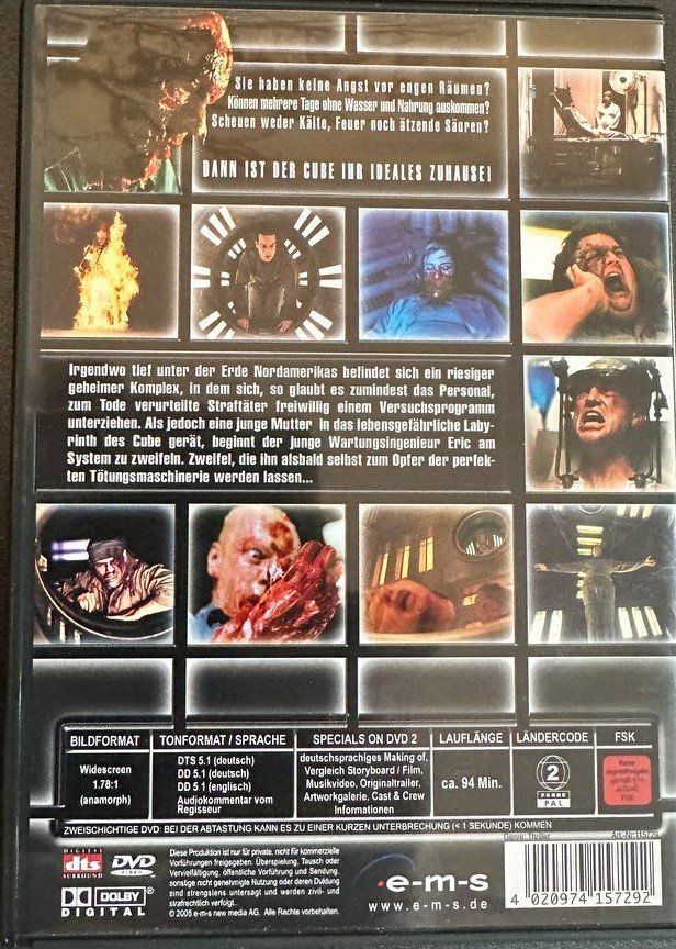 Tutti i DVDs: Cube Zero, Cube 1 + 2, The Abandon – Usato da Beringen venduto da Mantafisch1 1