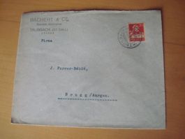 LOT A schöner Belege Stemplel 1927TRUBBACH Firma Bachert SA