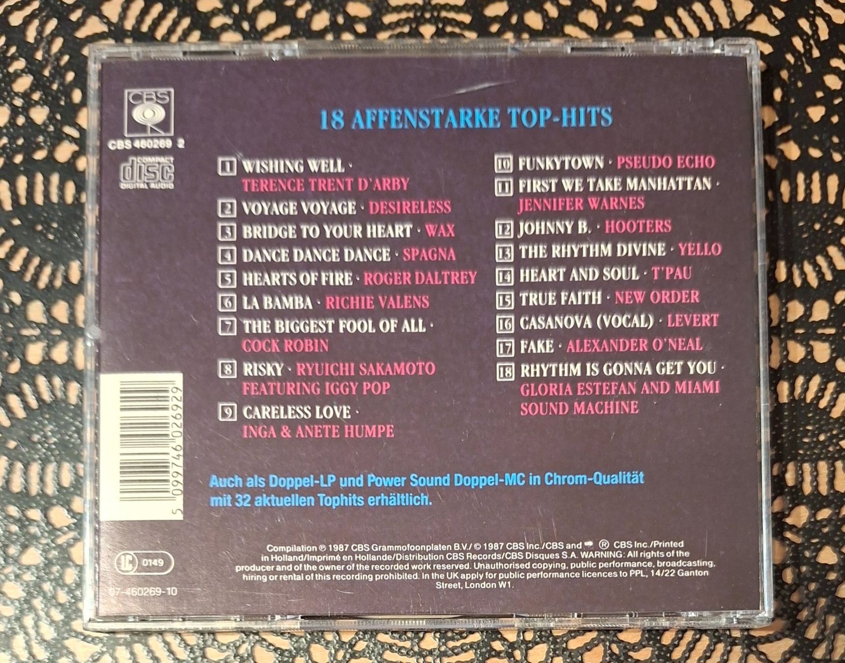 CD: Ronny's Pop Show 10, CD Hit Compilation Sampler 1987 – Usato da Amriswil venduto da Celini3 1