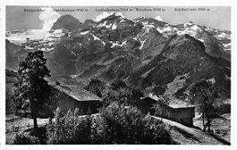 Lenk BE Alpenlandschaft Berge und Hütten