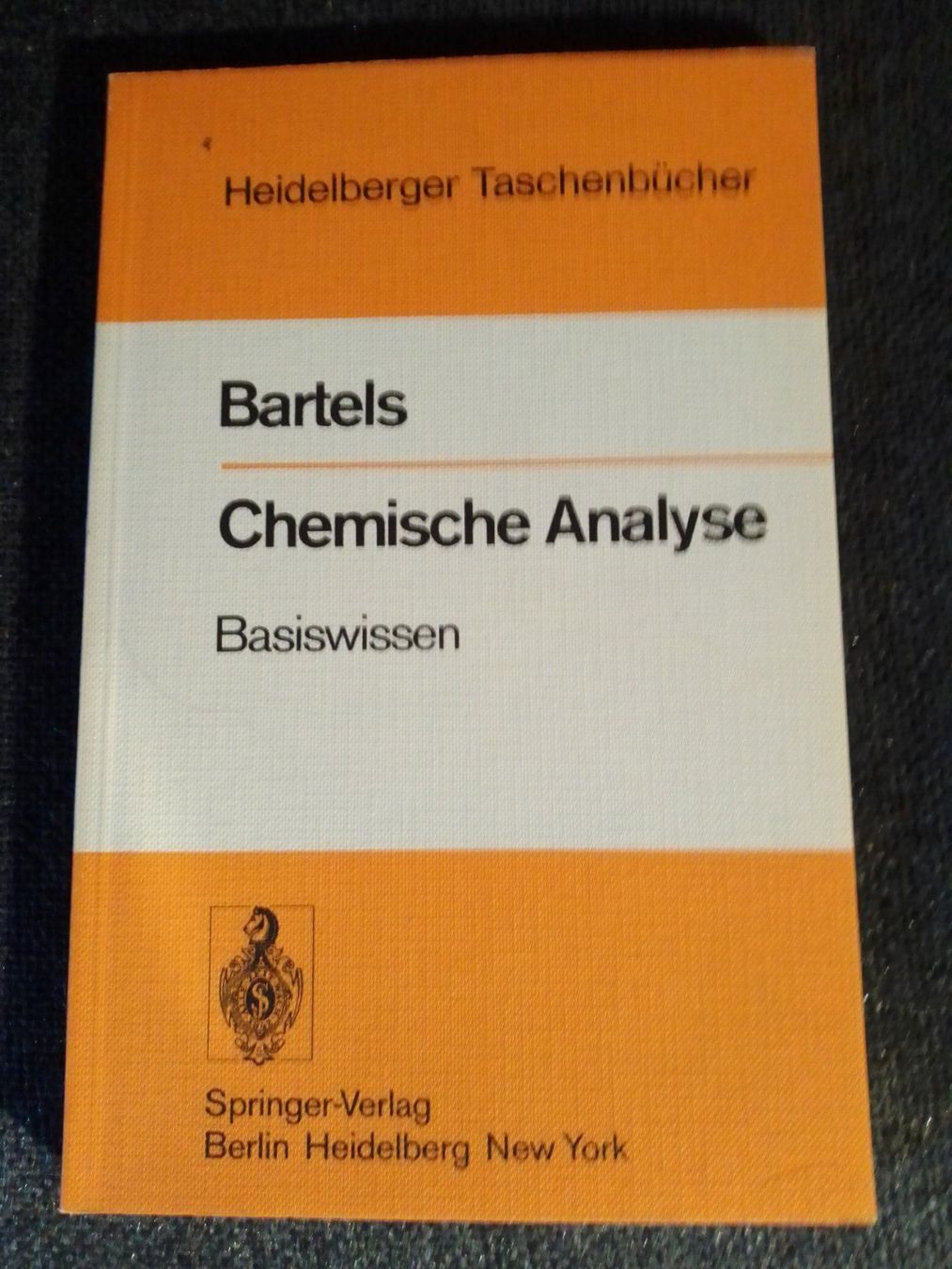 Libri: Chemische Analyse : Basiswissen – Usato da Bassersdorf venduto da kal_99sw